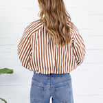 Anne Marie Brown Stripe Bubble Top Karlie