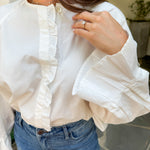 Aragon Creme Cotton Poplin Shirt FRNCH