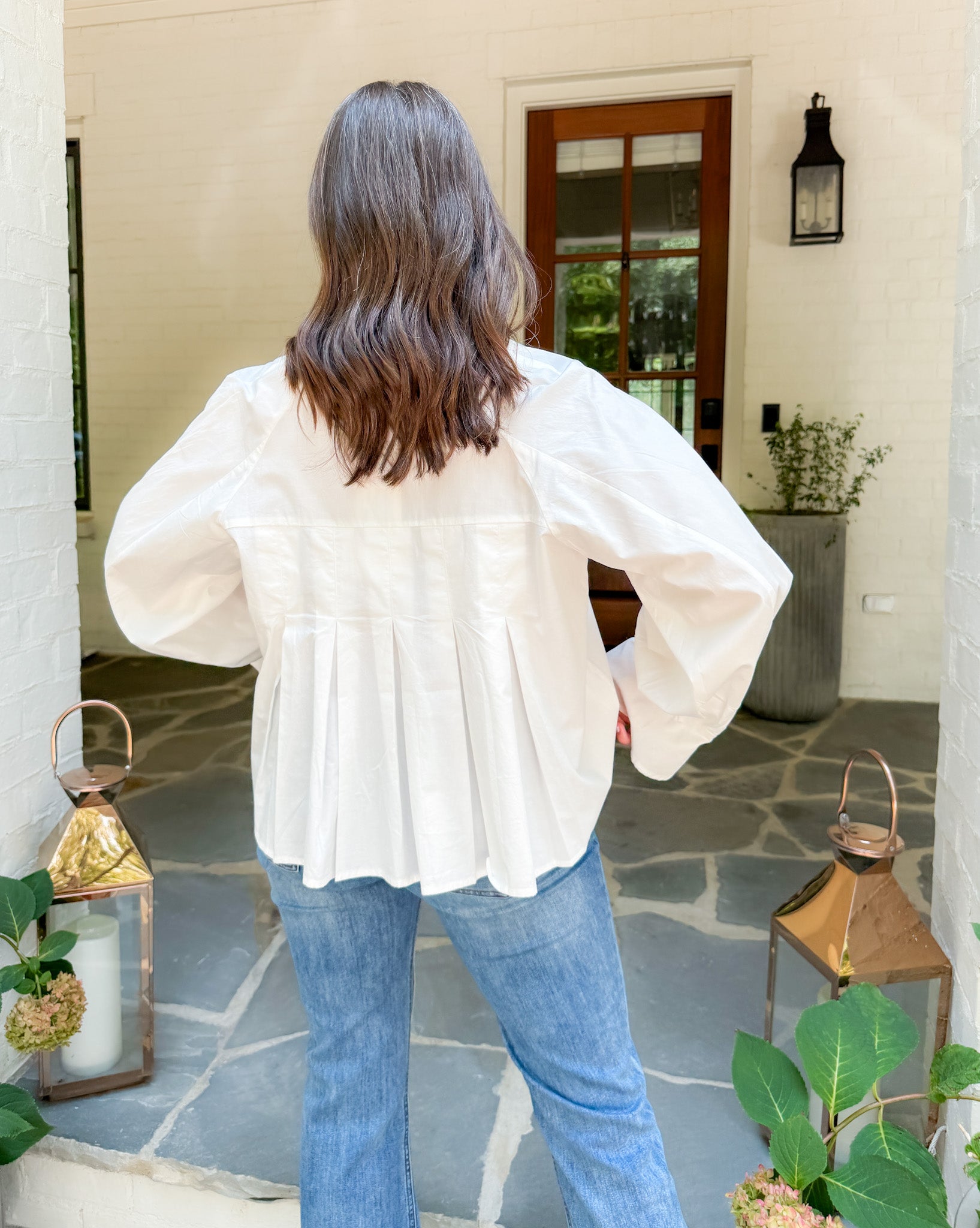 Aragon Creme Cotton Poplin Shirt FRNCH