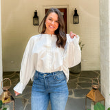Aragon Creme Cotton Poplin Shirt FRNCH