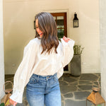 Aragon Creme Cotton Poplin Shirt FRNCH