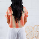 Arden Sunkissed Stripe Button Top Adrienne
