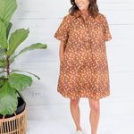 Arlene Brown Fawn Mini Dress Entro