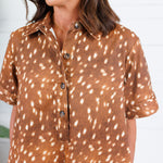 Arlene Brown Fawn Mini Dress Entro