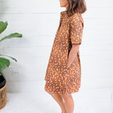 Arlene Brown Fawn Mini Dress Entro