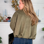 Army Green Pilot Bomber Jacket
