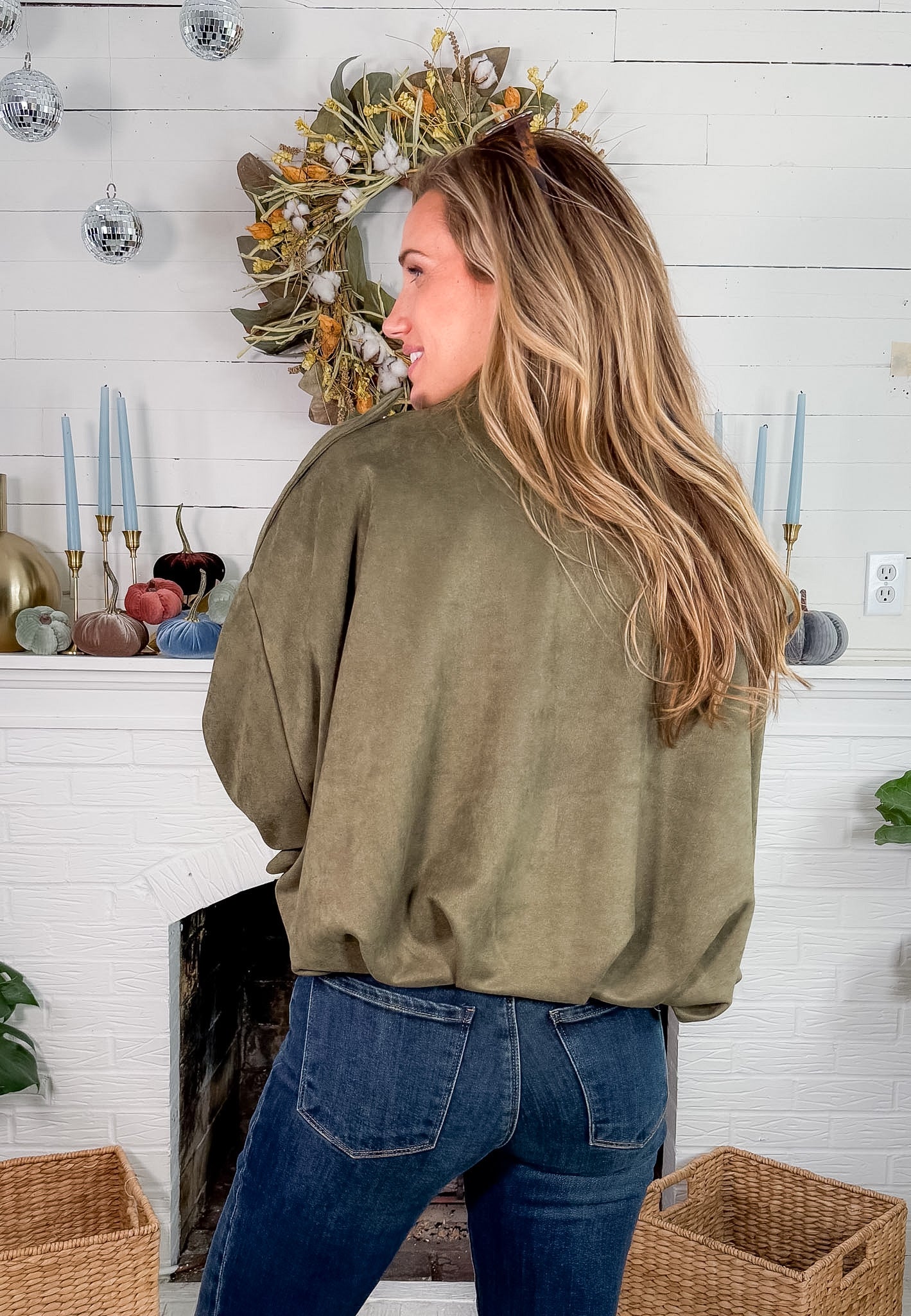 Army Green Pilot Bomber Jacket
