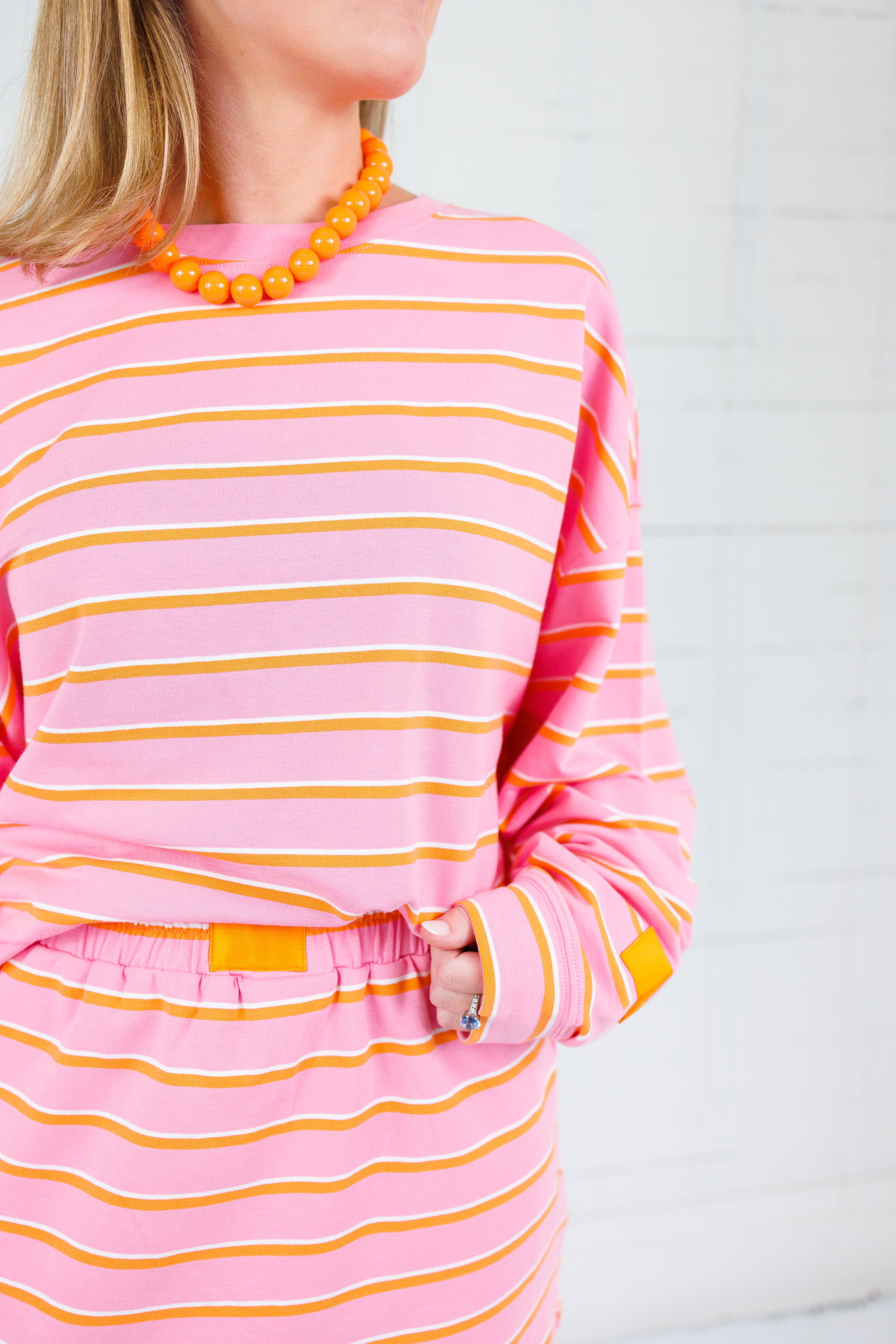 Arnold Pink + Orange Striped Skort
