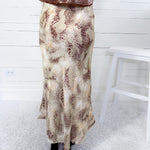 Artie Beige Snake Maxi Skirt Lucy Paris