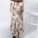 Artie Beige Snake Maxi Skirt Lucy Paris