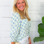 Ashley Sweetbriar Lattice Blue Top Mary Square