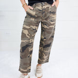 Ashton Camo Wide Leg Barrel Jean Kut