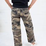 Ashton Camo Wide Leg Barrel Jean Kut