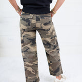 Ashton Camo Wide Leg Barrel Jean Kut