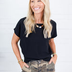 Aspen Black Boatneck Sweater Be Cool