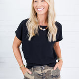 Aspen Black Boatneck Sweater Be Cool