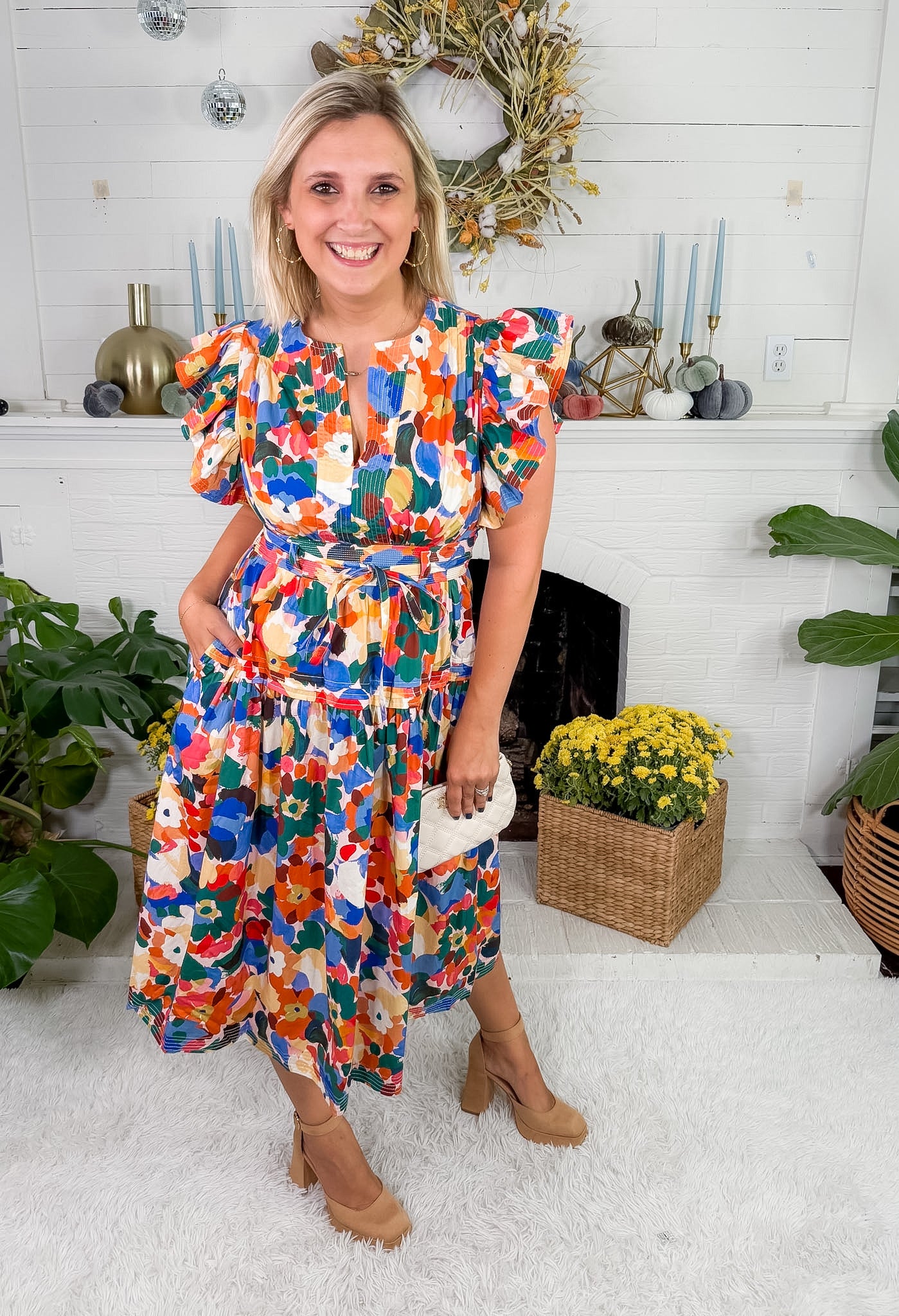 Astor Wildflower Whirl Midi Dress Prosperina