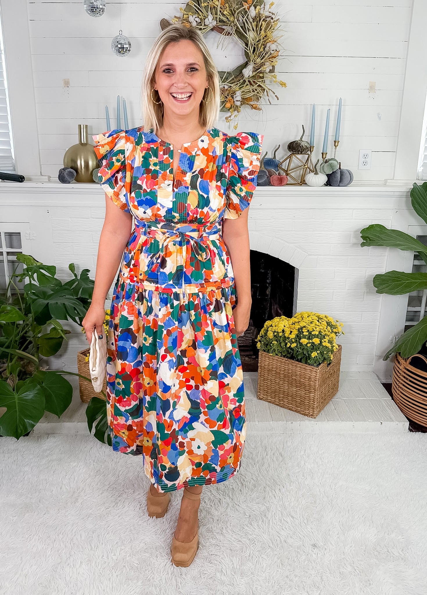 Astor Wildflower Whirl Midi Dress Prosperina