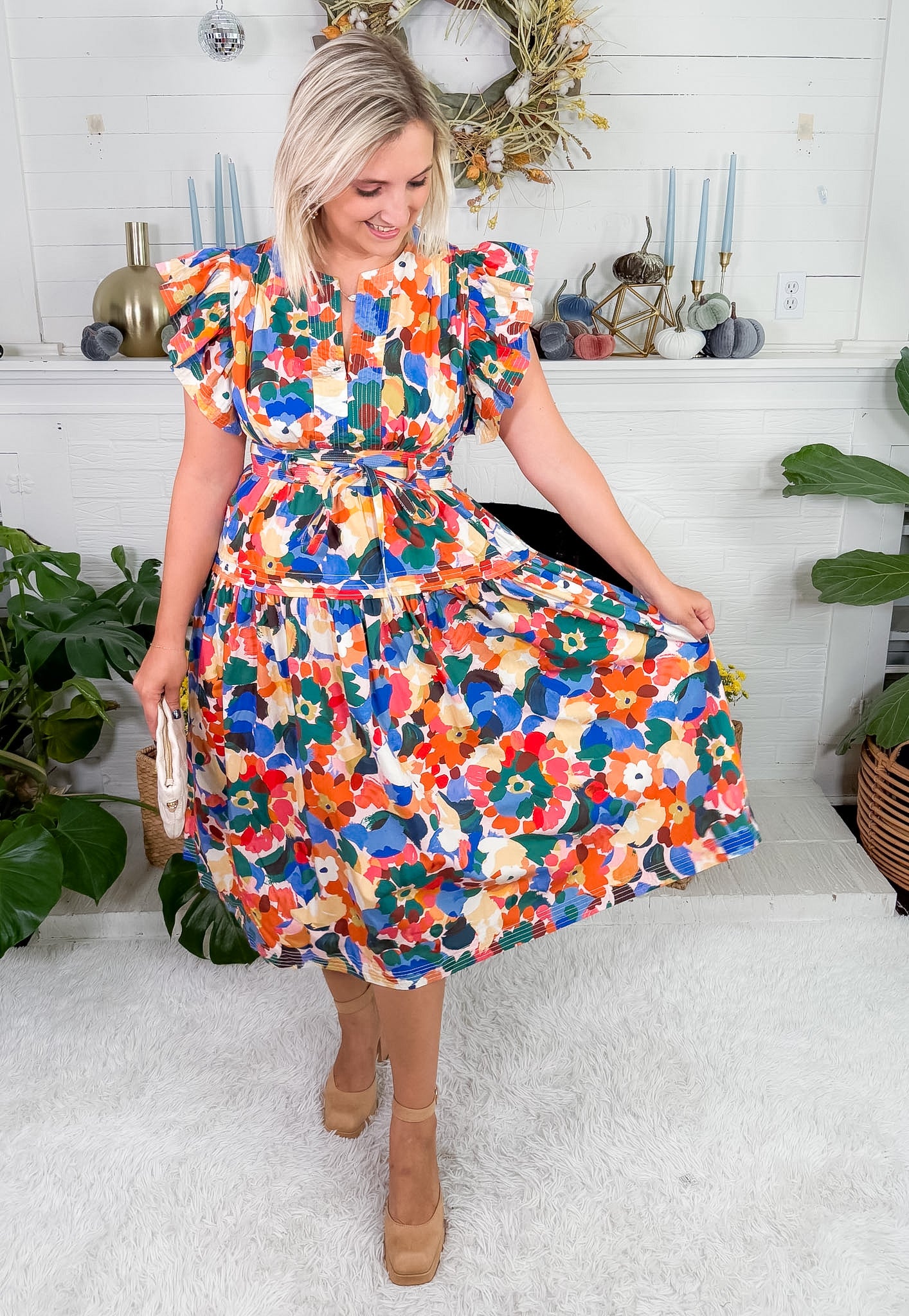 Astor Wildflower Whirl Midi Dress Prosperina
