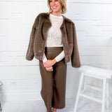 Aubrey Brown Faux Fur Jacket Lucy Paris