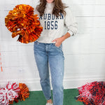 Auburn Tigers Gray Mock Neck Hi-Dive Cropped Sweatshirt