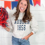 Auburn Tigers Gray Mock Neck Hi-Dive Cropped Sweatshirt