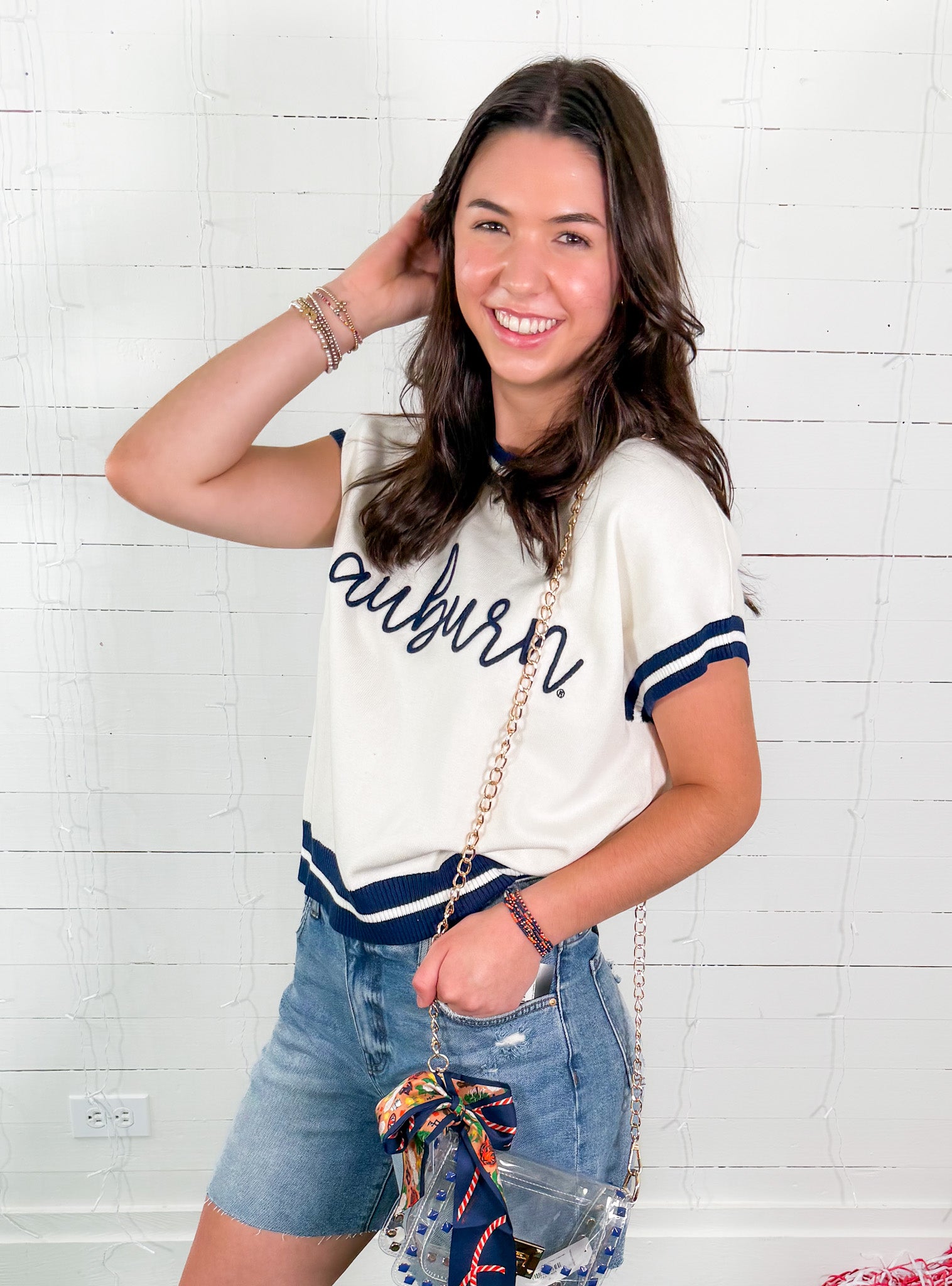 Auburn Varsity Sleeveless Sweater Stewart Simmons