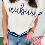 Auburn Varsity Sleeveless Sweater Stewart Simmons