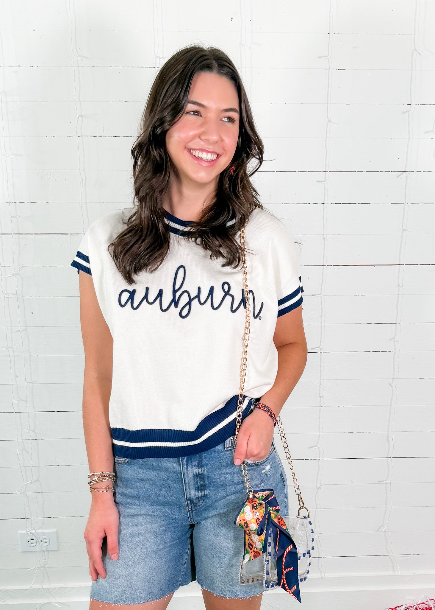 Auburn Varsity Sleeveless Sweater Stewart Simmons