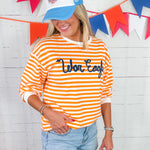 Auburn War Eagle Orange + White Hi-Dive Sweatshirt