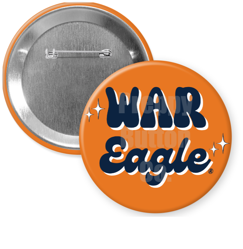 Auburn Retro War Eagle Gameday Button
