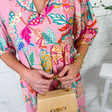 Augustine Pink Floral Maxi Dress Umgee