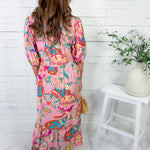 Augustine Pink Floral Maxi Dress Umgee