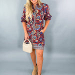 Ava Brown Floral Mini Dress Maude Vivante