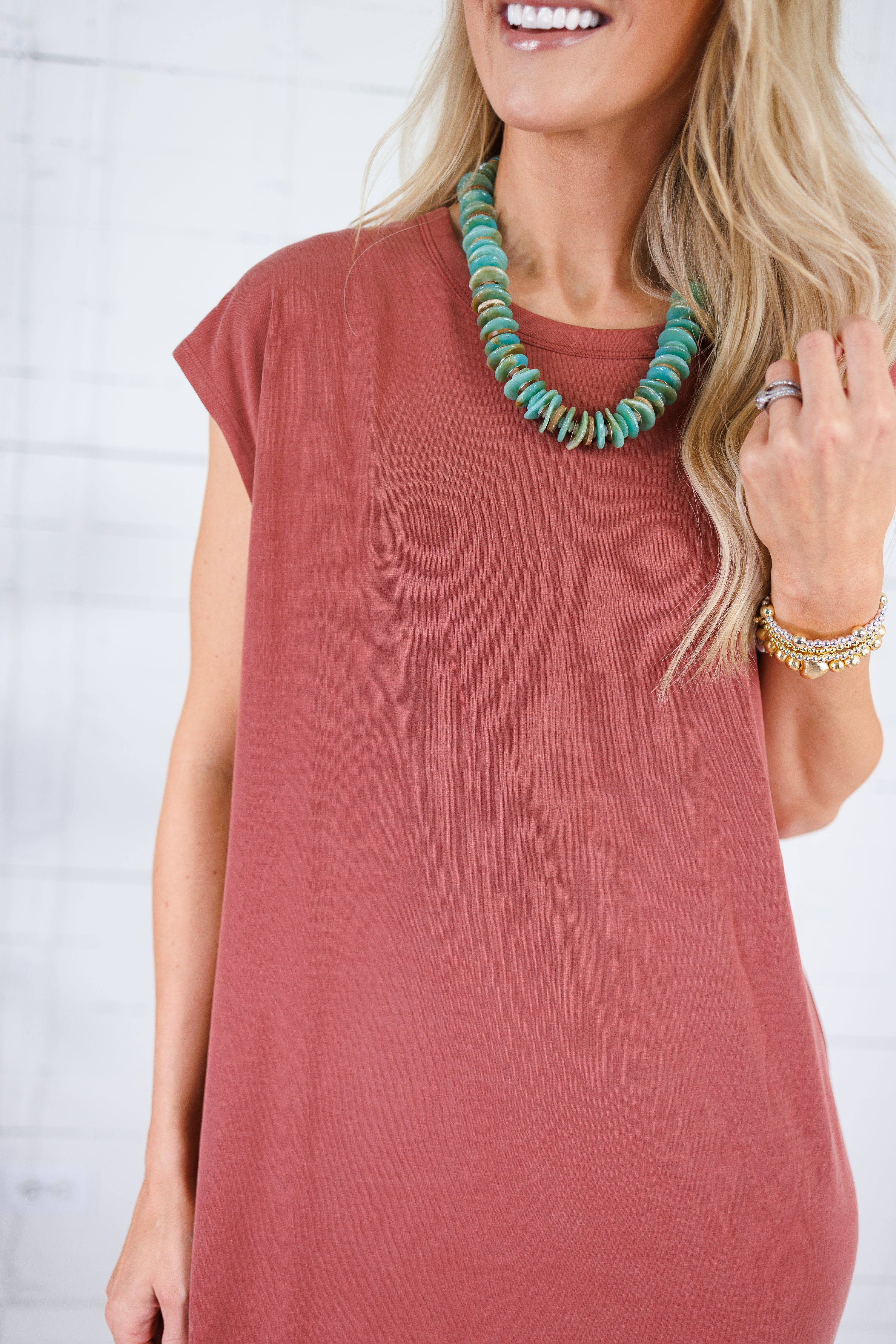 Avalon Brick Ultra Soft Knit Dress Be Cool