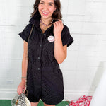 Avril Black Eyelet Romper