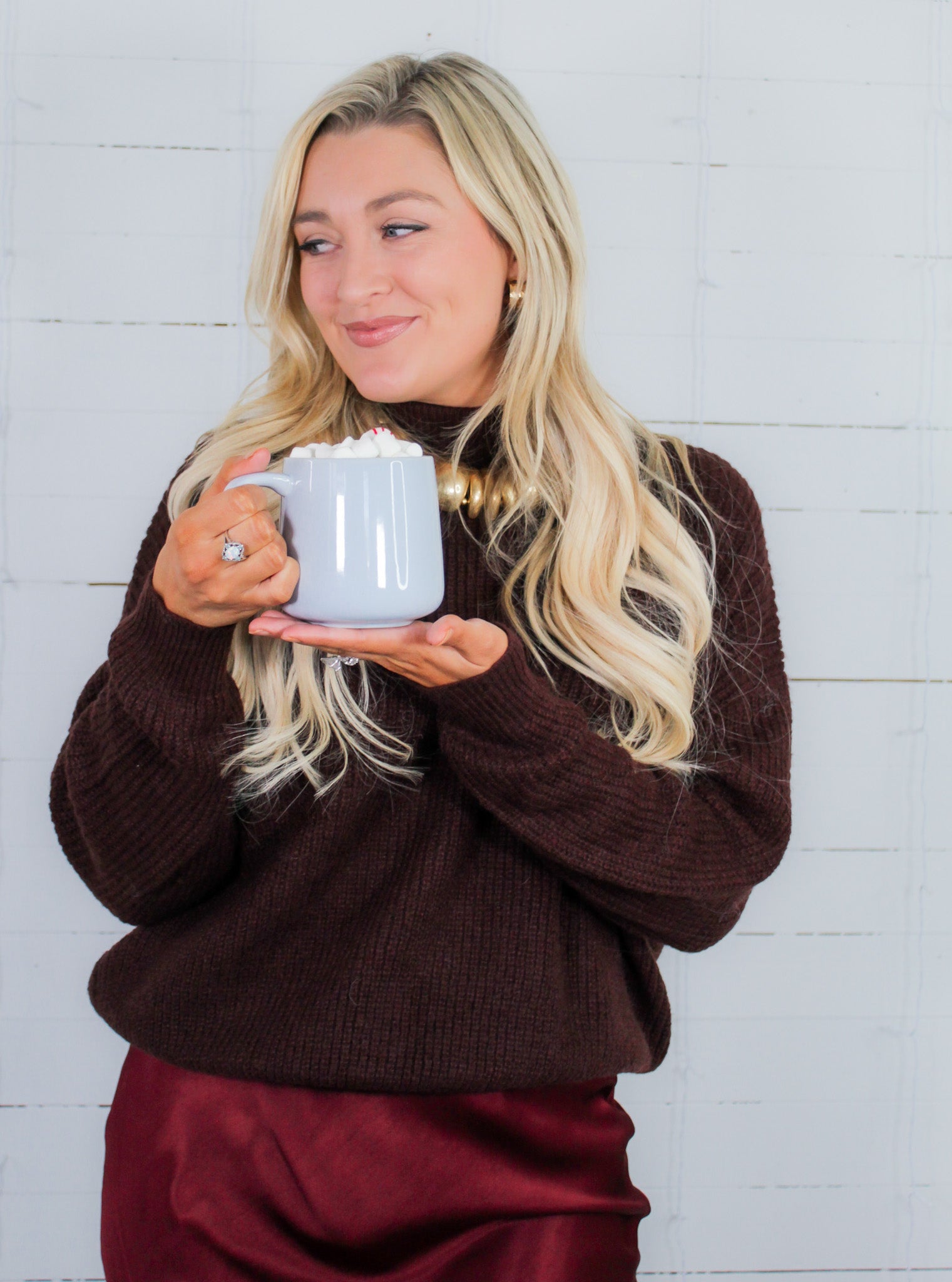 Axel Brown Turtleneck Sweater Lucy Paris