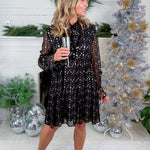 Babette Black + Gold Mini Dress Elan