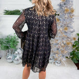 Babette Black + Gold Mini Dress Elan
