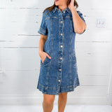 Baltic Denim Shift Dress Habitual