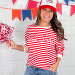 Bama Red + White Crimson Tide Hi-Dive Sweatshirt