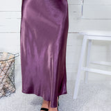 Barbara Plum Satin Skirt Lucy Paris