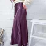 Barbara Plum Satin Skirt Lucy Paris