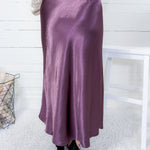 Barbara Plum Satin Skirt Lucy Paris
