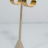 Barbara Textured + Ribbed Wide Gold Hoops