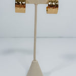 Barbara Textured + Ribbed Wide Gold Hoops