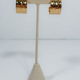 Barbara Textured + Ribbed Wide Gold Hoops