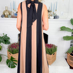 Barker Mocha + Black Striped Dress THML