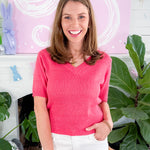 Barker Shimmer Sweater Hot Pink Molly Bracken