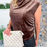 Barnes Cocoa Velvet Sleeveless Top Velvet Heart